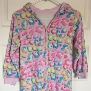 The Children's Place Pink Multicolor Leopard Print One Piece